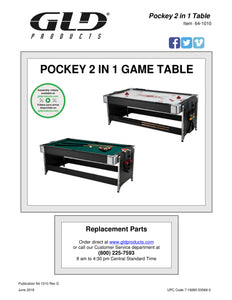 Fat Cat Original 2-in-1 7' Pockey Multi-Game Table